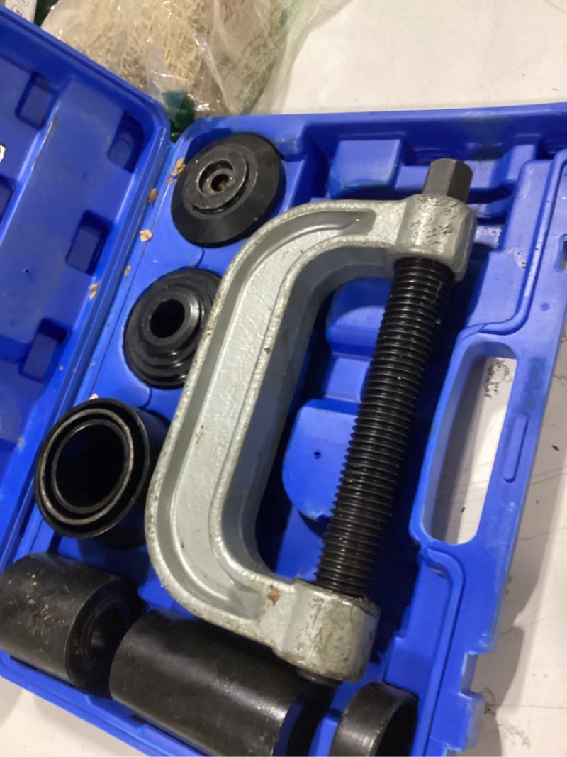 Condition photo showing As Is for sixiwanzi ball joint press and removal kit, 10pcs u joint press and removal tool for most 2wd and 4wd cars and light trucks