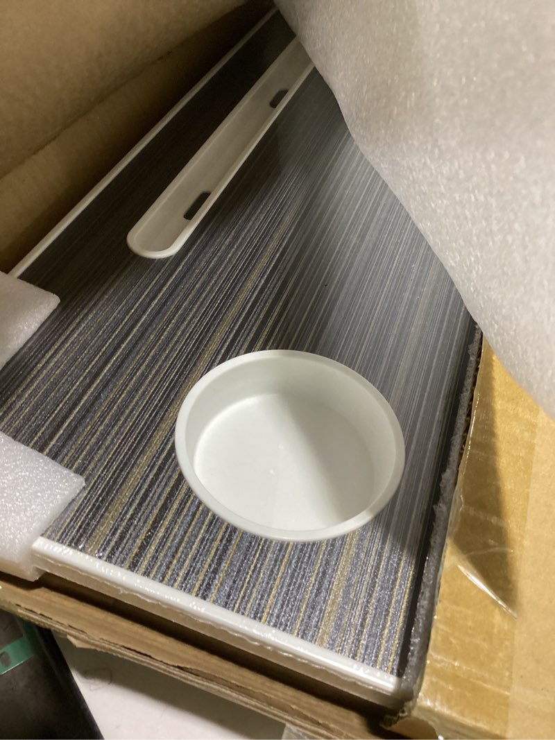 Condition photo showing Good Condition for BUYIFY Folding Lap Desk, 23 Inch Portable Wood Deep Black Laptop Bed Desk Lap Desk with Cup Holder, for Working Reading Writing, Eating, Watching Movies for Bed Sofa Couch Floor Black-gold