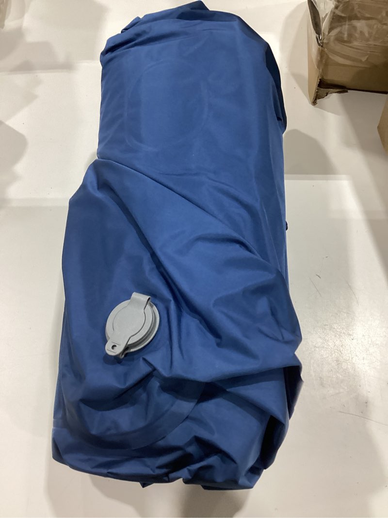 Condition photo showing Good Condition for 32.68" extra wide sleeping pad for camping, camping mattress with pillow, inflatable sleeping pads with built-in foot pump, 5.11" thickened sleeping mat for backpacking hiking tent (blue)