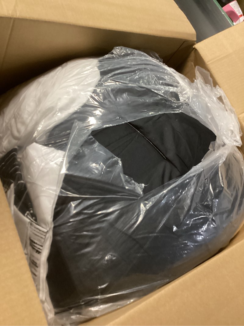 Condition photo showing As Is for Dinjoy Ombre Black Comforter Set Full Size Gradient Black White Boho Bedding Set for Teen Men Women 7 Pieces Bed in A Bag Bohemian Bed Set with Comforter, Sheets, Pillowcases & Shams Black White Full