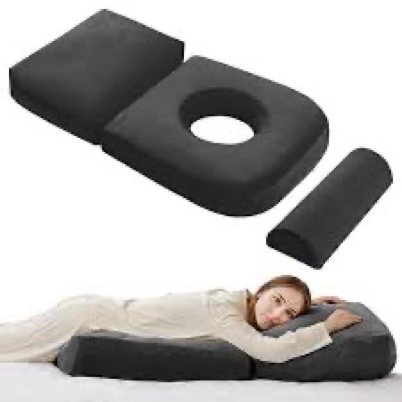 Pregnancy Pillows for Sleeping, 44.5 Inch Pregnancy Massage Pillow Full Body Pillow with Leg Pillow 