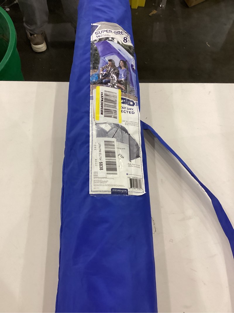 Condition photo showing New/Like New for Sport-Brella Super-Brella SPF 50+ Sun and Rain Canopy Umbrella for Camping 1 Blue