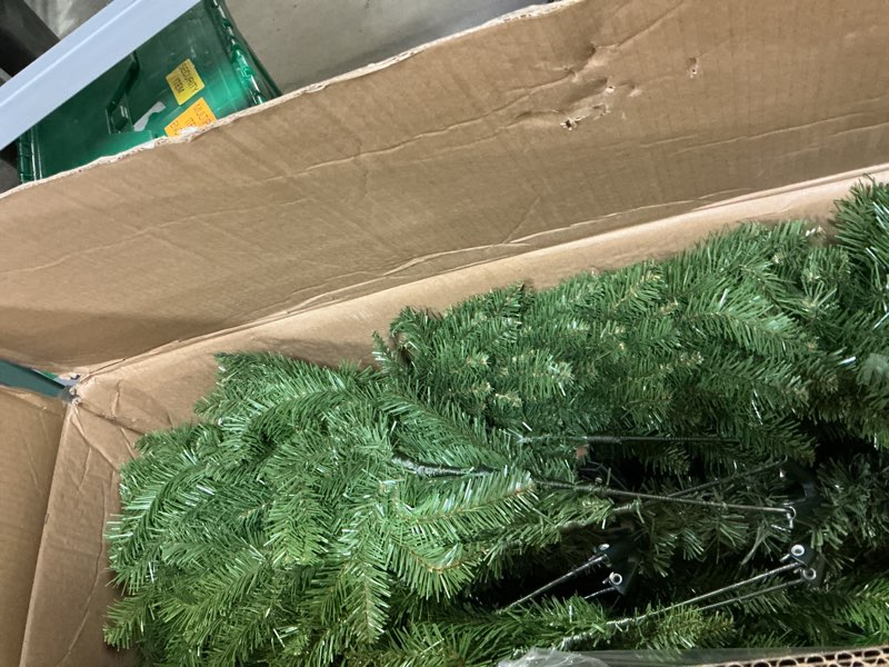 Condition photo showing As Is for National Tree Company Artificial Full Christmas Tree, Green, Dunhill Fir, Includes Stand, 7.5 Feet 7ft 6in Tree