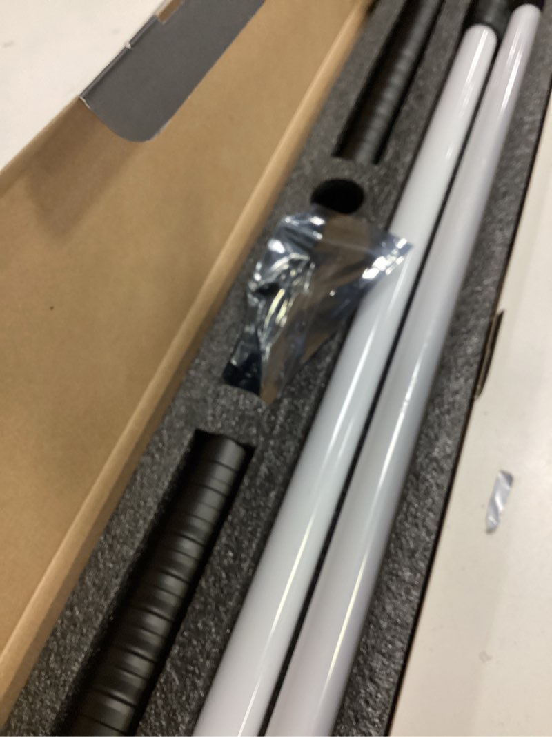 Condition photo showing Good Condition for 2 in 1 Dueling Lightsaber Alloy Handle Light Saber 15 RGB Colors with 4 Modes 6 Sound Effects USB Rechargeable Detachable Light Sabers for Kids Adults Ideal Birthday Children's Day Halloween Christmas 15 Colors Black