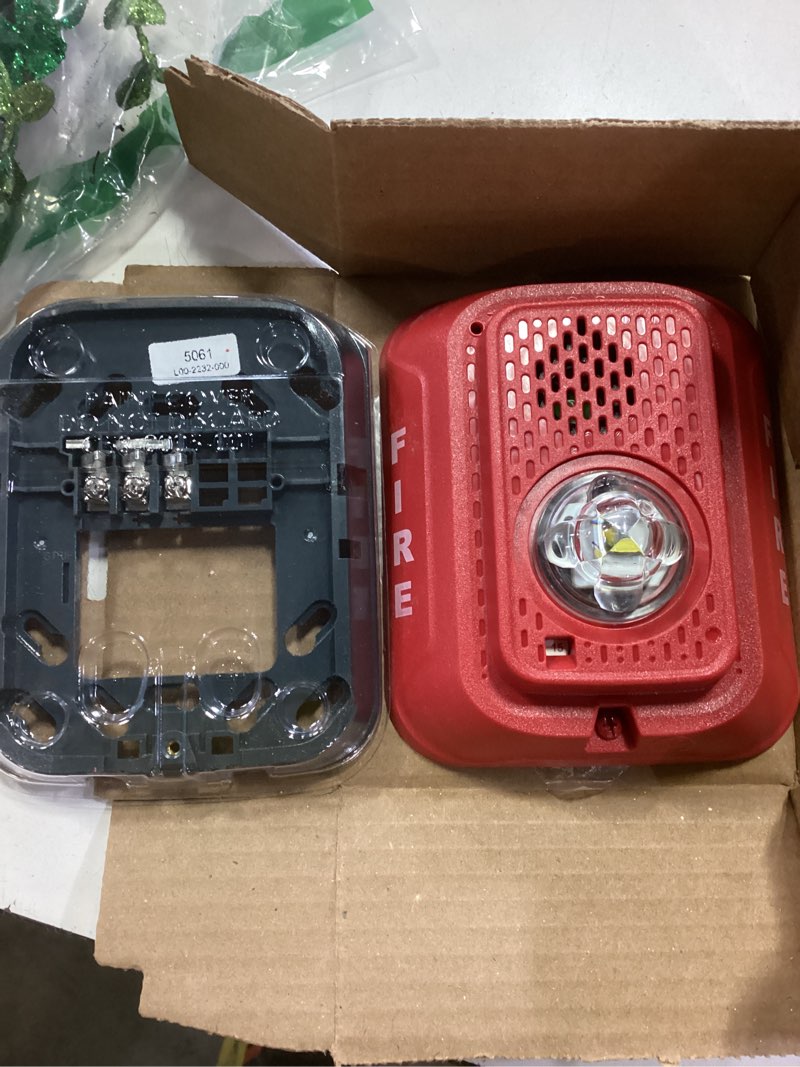Condition photo showing item condition for System Sensor P2RLED L-Series Indoor 2-Wire LED Horn Strobe, Wall-Mount, Marked FIRE, Red; Electrically Compatible with Legacy SpectrAlert, SpectrAlert Advance and L-Series Devices