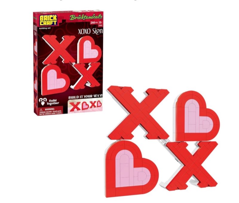 2026 Brick Craft XOXO SIGN love Building Set 244 Piece new sealed box