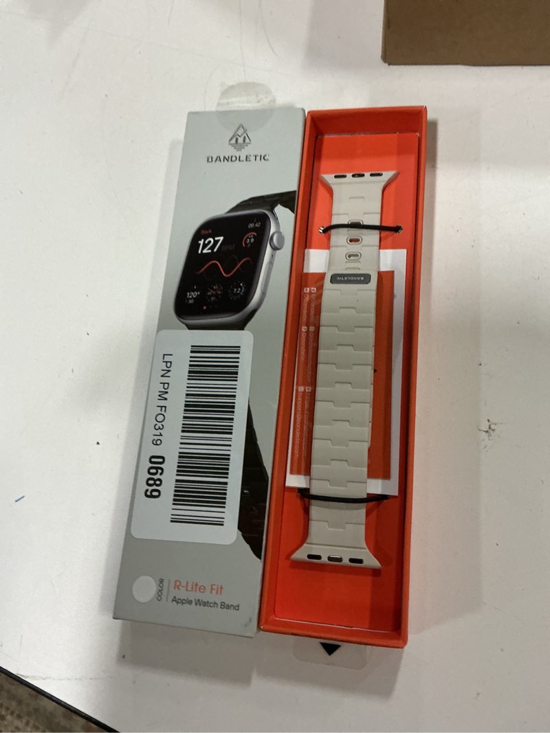 Condition photo showing New/Like New for Magnetic Silicone Watch Band Compatible with Apple Watch Bands for Women 40mm 41mm 42mm 38mm, Soft Sport Strong Magnet Strap Replacement for iWatch Series 10 9 8 7 6 5 4 3 2 1, Starlgiht Starlight 38mm/40mm/41mm/42mm(Series 10)