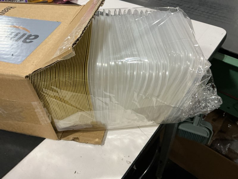 Condition photo showing New/Like New for 40 pack 1.5 lb 7.2"×5"×1.8" aluminum pans with lids heavy duty, 25 ounce aluminum food containers disposable tin foil pans with lids for baking, meal prep, freezer, heating and takeout 7.2"×5"×1.8" (40pack - w/ lids)