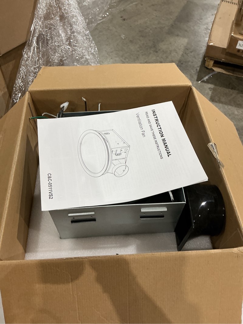 Condition photo showing Good Condition for fitop bathroom exhaust fan with light,130 cfm 47w 1100lm ceiling mount shower ventilation exhaust fan, 1.5sones bathroom vent fan with light, fan led light 3000k/4000k/5000k white