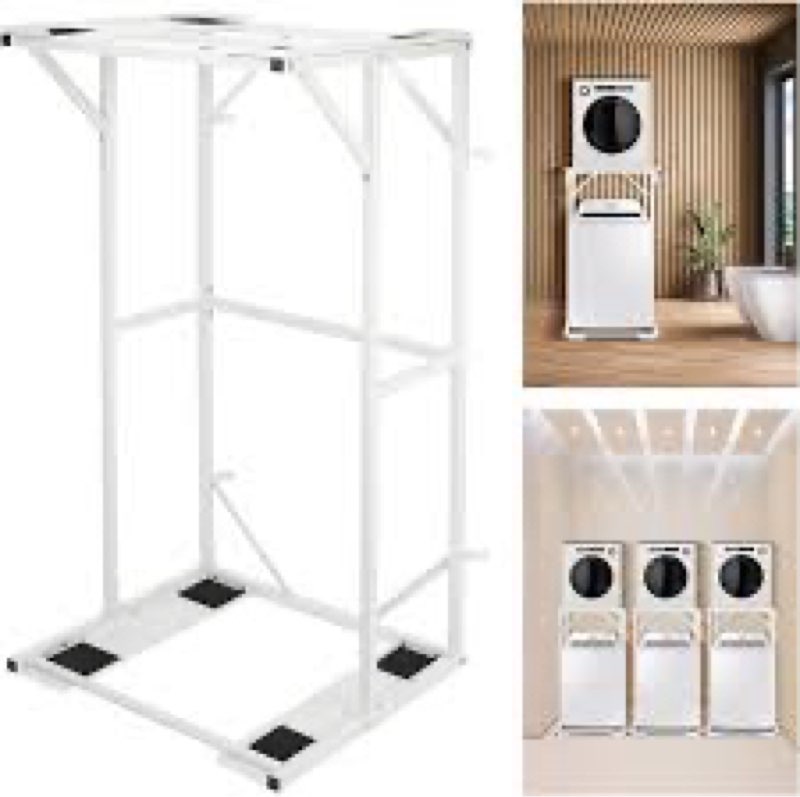 Sidasu 23" Double-Layer Washer and Dryer Stand, Heavy-Duty Steel Washer Dryer Stand, Compatible with