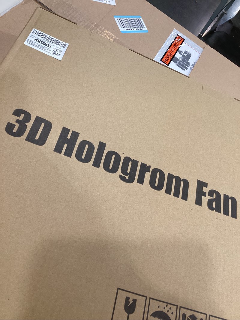 Condition photo showing Good Condition for 3D Hologram Fan with Cover, 3D Hologram Projector HD LED Advertising Display with Remote and Bluetooth and WiFi,700 Video Library and for Business,Bar,Halloween (45CM Hologram Fan with Cover) 17.7"(with Cover)