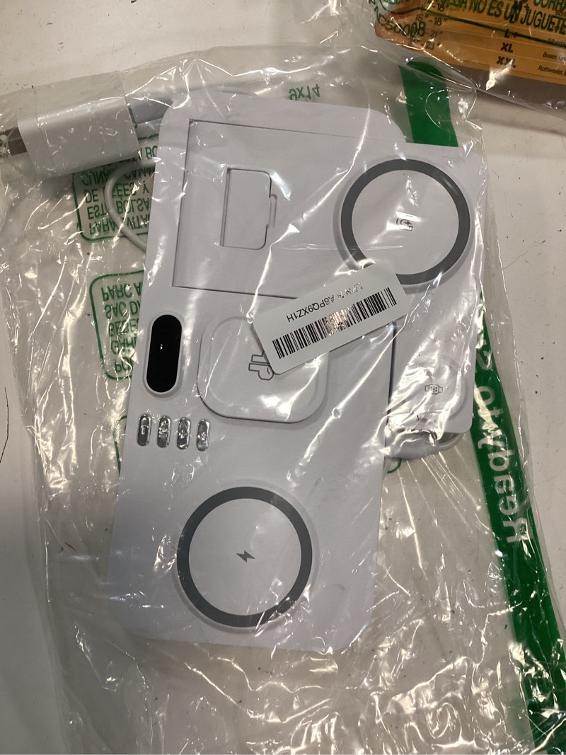 Condition photo showing New/Like New for Dual Phone Magnetic Wireless Charging Station for Apple Devices/Apple Ecosystem,with Auto-Switch 7-Color Light & Clock, Compatible with iPhone 17/16/15, for iWatch 11/10/9 & AirPods Pro3?White