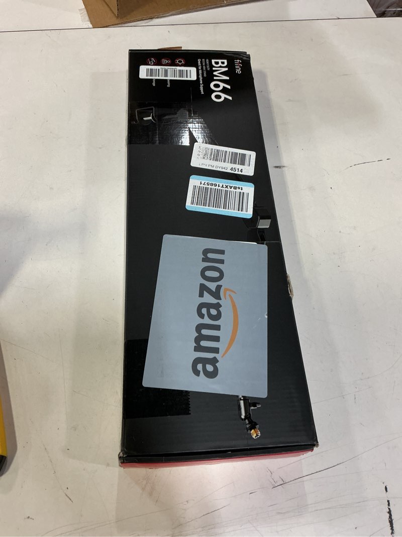 Condition photo showing New/Like New for FIFINE Mic Boom Arm, Microphone Stand with Cable Management Channels, Extension Tube, Desk Clamp, Thread Adapter, Fully Adjustable Metal-Built Podcast Mic Arm for Streaming Gaming Recording-BM66T BM66T Black?With Extension Tube)