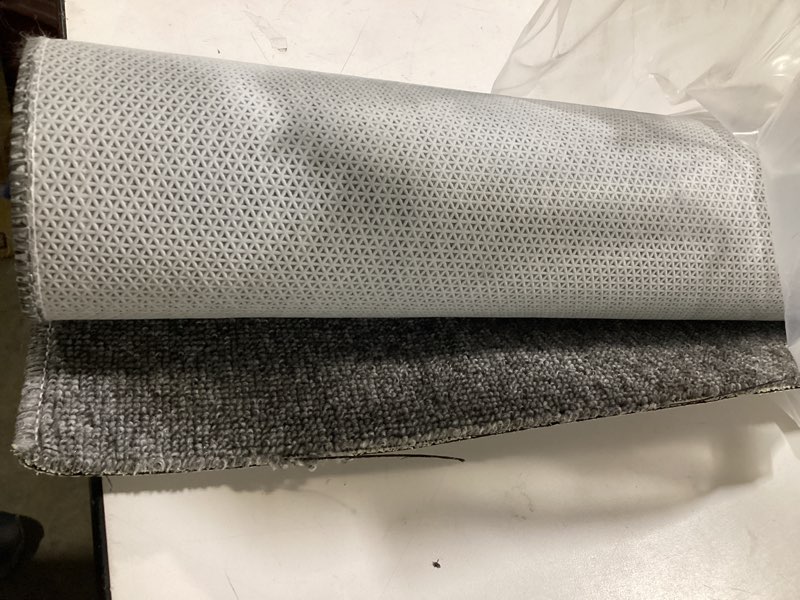 Condition photo showing Good Condition for Ottomanson Hallway Runner Rug 2'7" x 9'10" Non Slip Solid Area Rugs Easy to Clean Laundry Rug Runner Durable & Pet Friendly Floor Carpet Runners for Hallways Entryway Living Room Kitchen, Gray Aoth Gray Solid 2'7" x 9'10" (Runner)