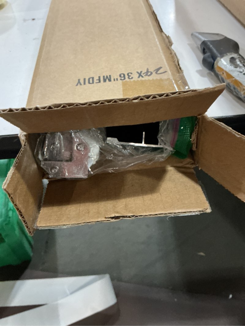 Condition photo showing As Is for floating frame for 24x36 canvas paintings, diy metal canvas frame with 1.5" deep for abstract wall art/portrait/landscape living room bedroom kitchen decor (black) 24x36"