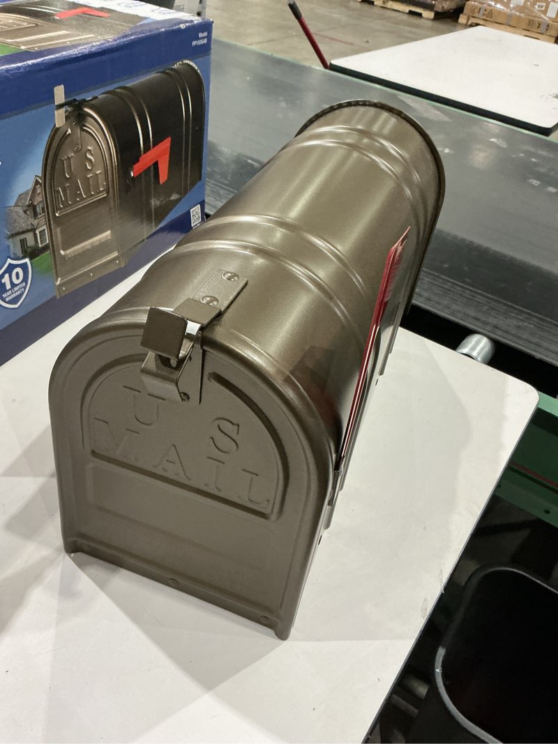 Condition photo showing Good Condition for postal pro post mount bronze metal large mailbox