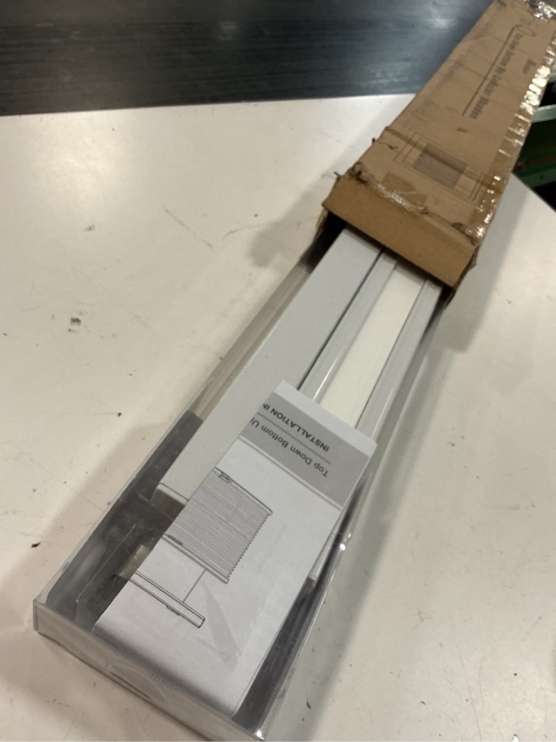 Condition photo showing Good Condition for allesin top down bottom up cellular shades, blackout shades noise reduction, honeycomb blinds cordless room darkening for bedroom office, light filtering (white,32"x64") white-light filtering 32"w x 64"h