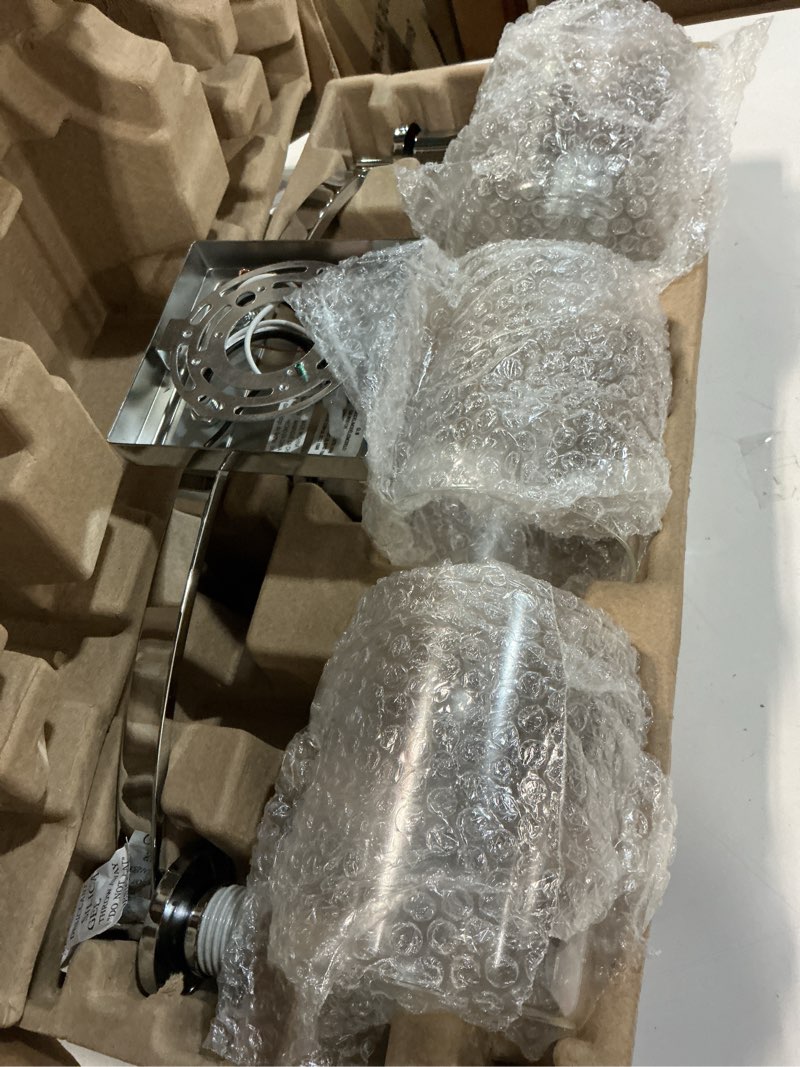 Condition photo showing Good Condition for  allen + roth benton 24-in 3 light polished chrome transitional bathroom vanity light