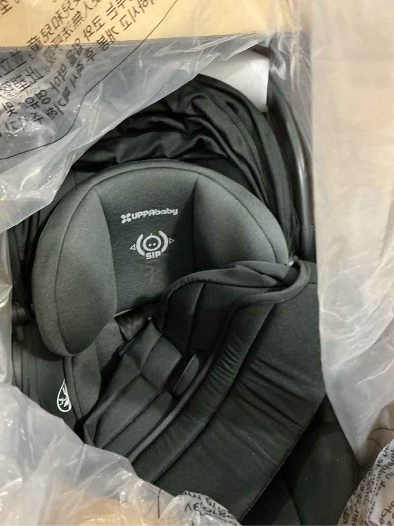 Condition photo showing Good Condition for uppababy aria v2 lightweight infant car seat - just under 6 lbs - base with load leg + infant insert + all-weather footcover included - direct stroller attachment - callum (stone blue)