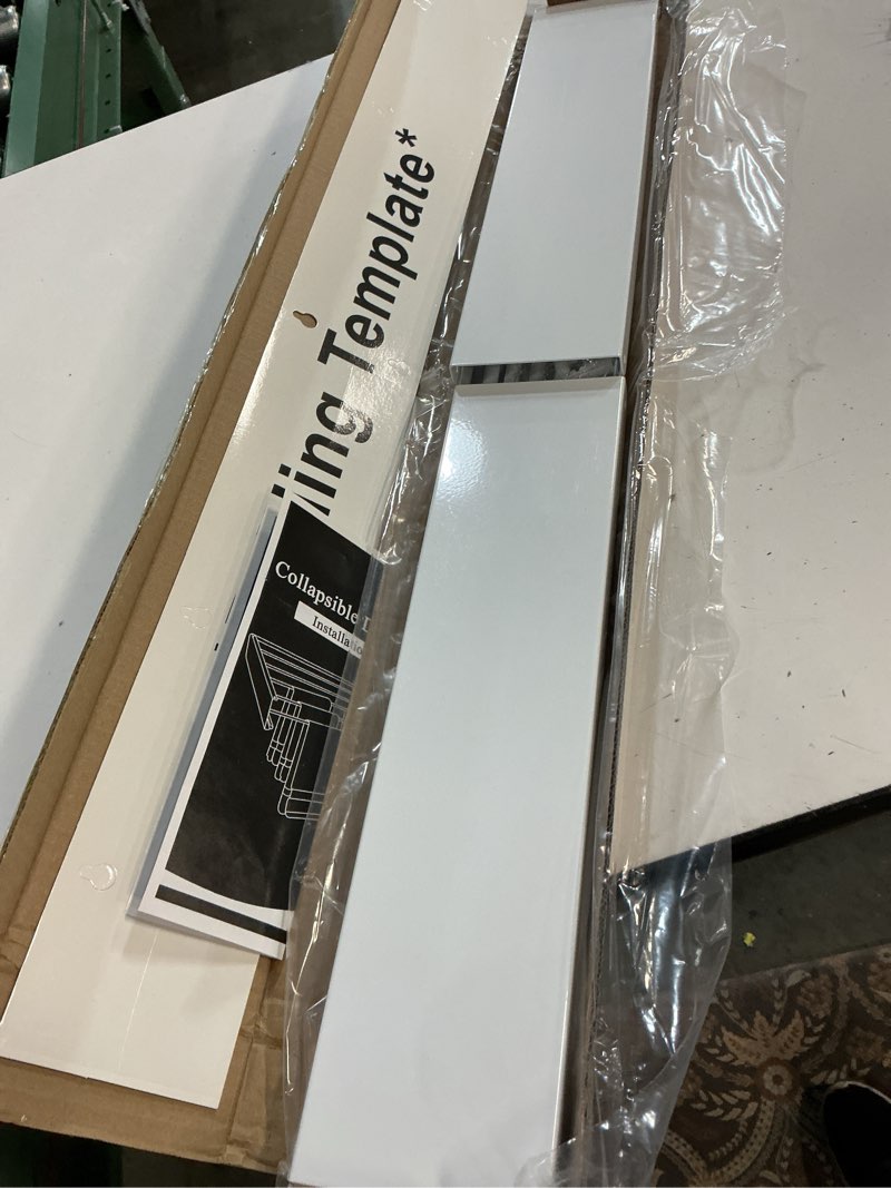 Condition photo showing New/Like New for wall mounted drying rack 23.6'', foldable laundry drying rack wall mount with 4 towel hooks and 4 rods, space saving drying rack clothing for indoor outdoor bathroom balcony (white, 23.6'') white 23.6''?4 hooks?