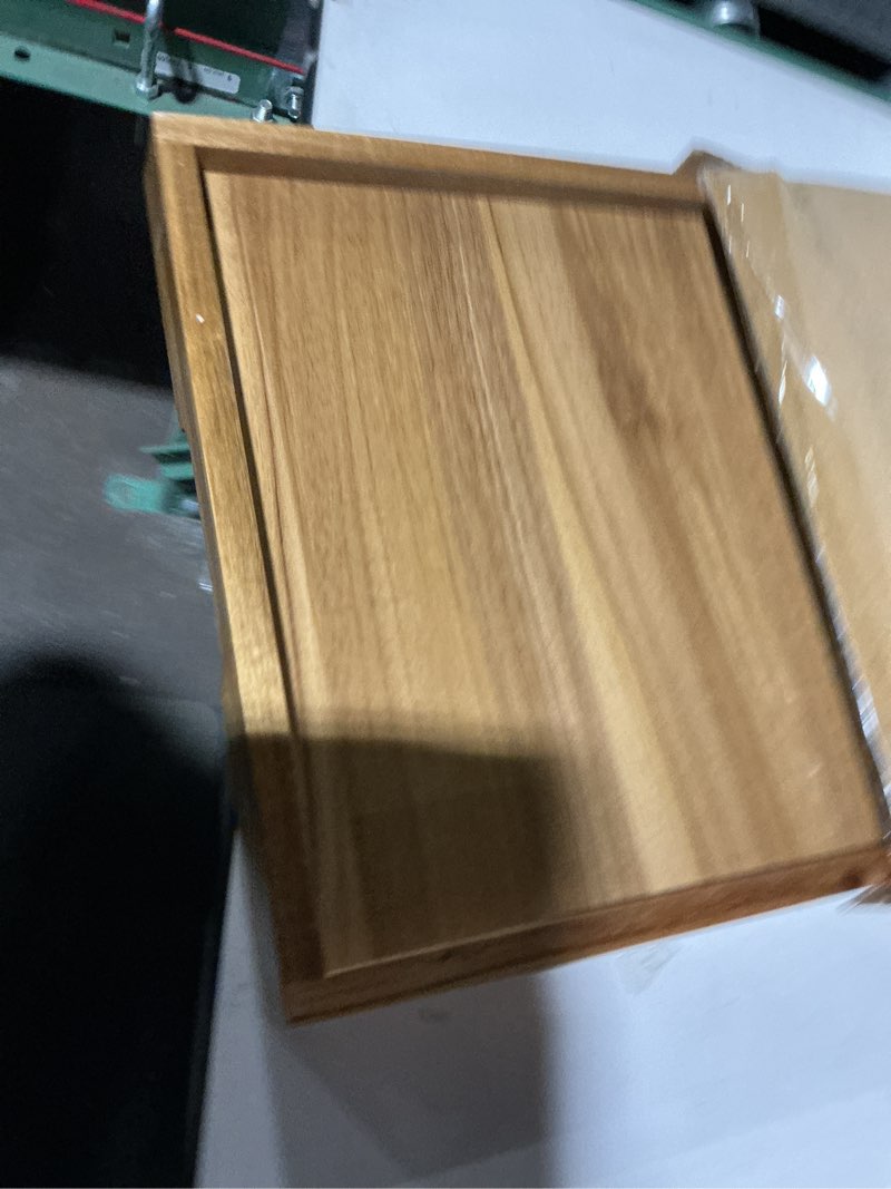 Condition photo showing Good Condition for Acacia Wood Bed Tray for Eating & Laptop, 20 x13 Large Foldable Breakfast Table | Portable Serving Tray for Sofa, Built-in Handles, Raised Edges, Solid Wood Desk
