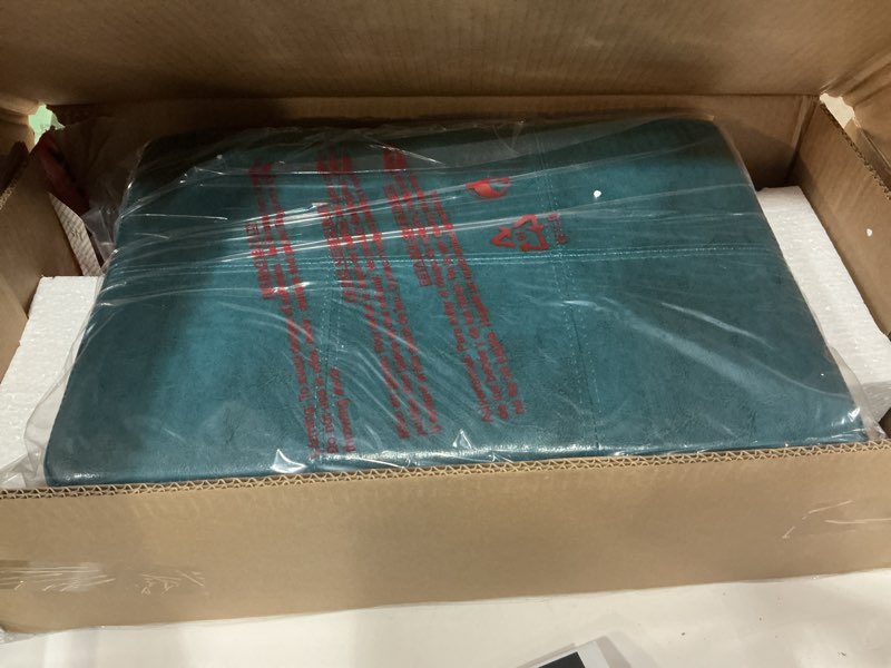 Condition photo showing New/Like New for linon carson blue backless counter stool, brown blue counter stool