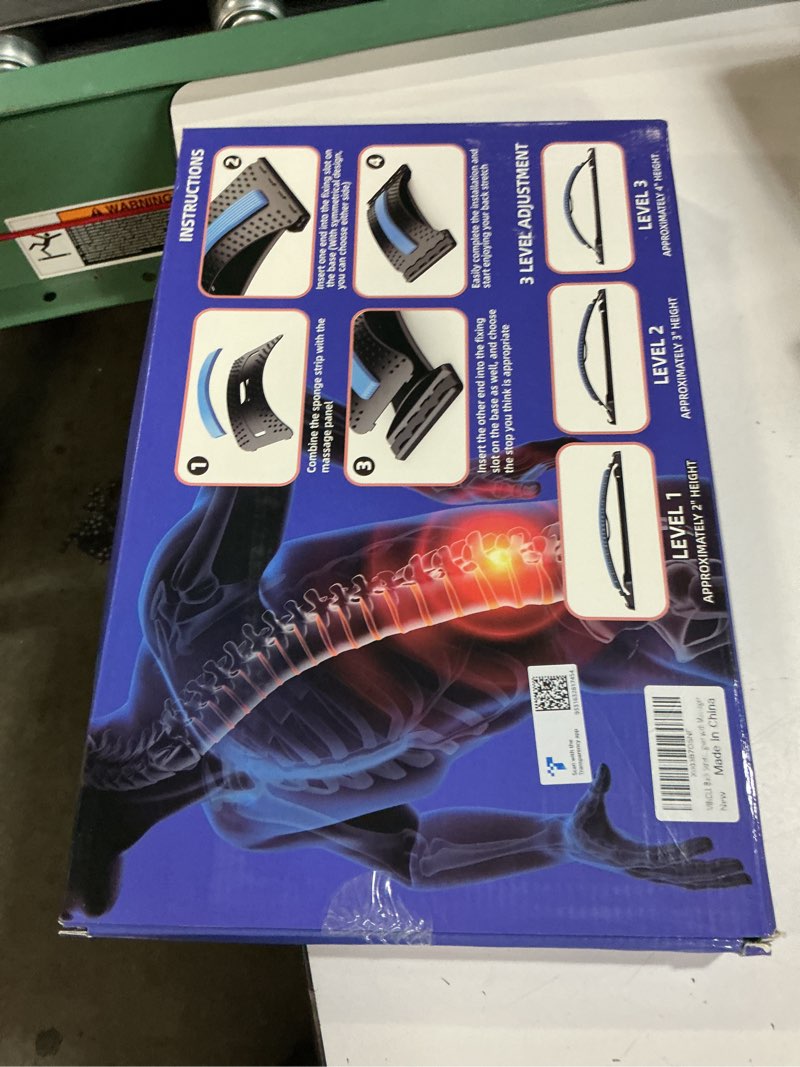 Condition photo showing New/Like New for back stretcher for lower back pain relief, multiple level adjustable arch lumbar back cracker board, back cracking device, back massager for scoliosis, spine decompression support black