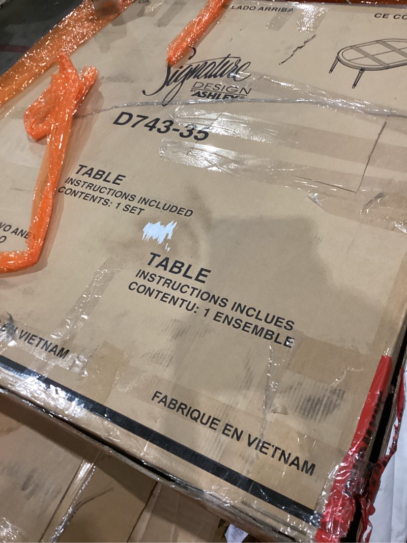 Condition photo showing As Is for Correll 48" Round, Cocktail Bistro 42" High Table, Standing or Stool Pub Height, Black Granite High 