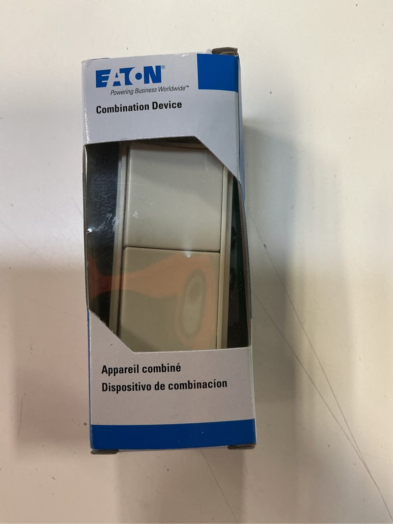 Condition photo showing New/Like New for Eaton Wiring Devices 7700 Series 7728W-SP Combination Switch, 15 A, 120/277 V, Single-Pole, Lead Wire Terminal