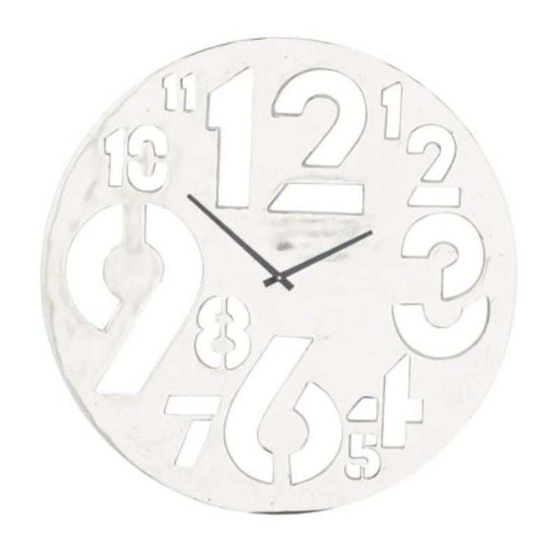 decmode 2 w  24 h aluminum contemporary wall clock  silver box of 2 pack 