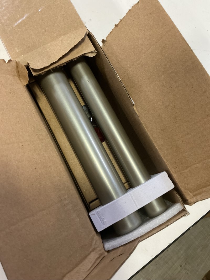 Condition photo showing Good Condition for TONIAL1 Inch Double Curtain Rods 36 to 72 Inch (3 to 6 ft), Heavy Duty Decorative Drapery Rod for Windows 24 to 68 Inch (6 to 5.7 ft) with Classic Cap Finial, Antique Silver