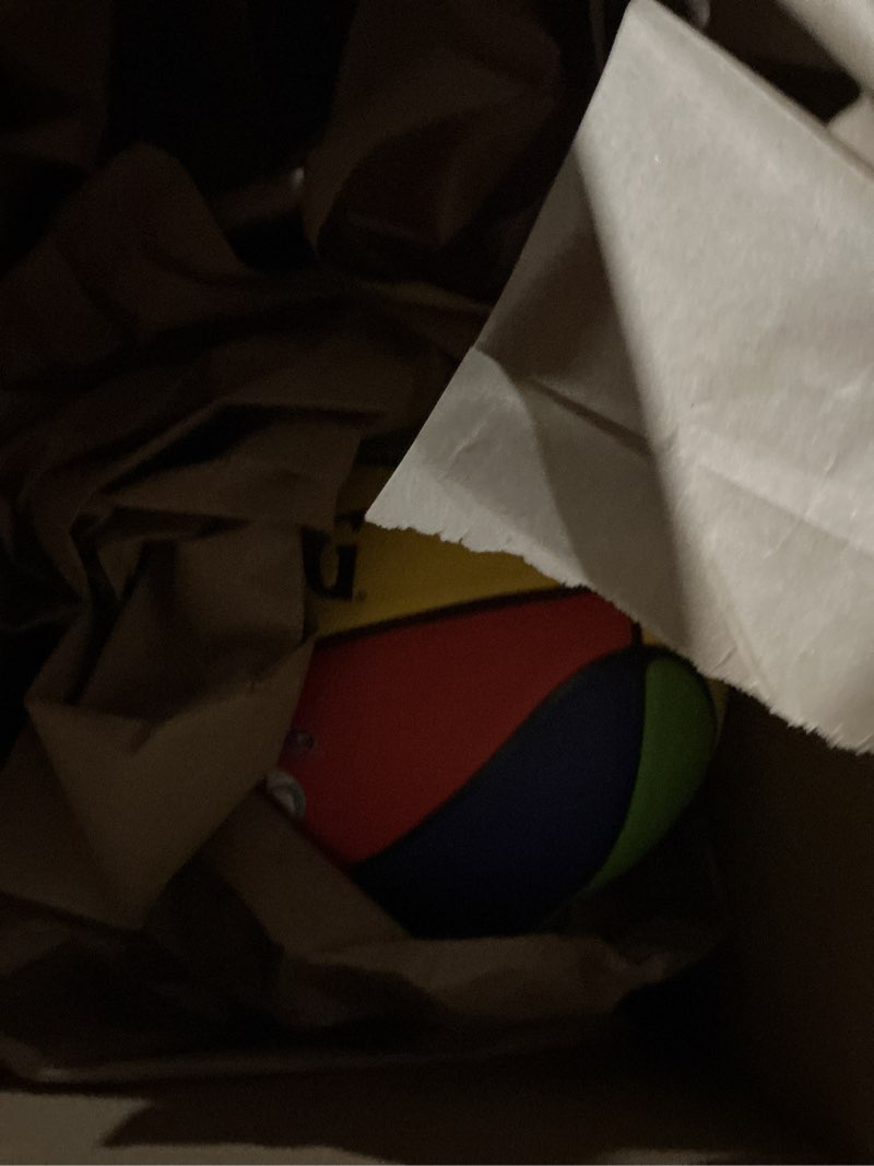 Condition photo showing Good Condition for Spalding Rookie Gear 27.5" Basketball | Lighter to Help Develop Technique | Designed for Indoor & Outdoor Play Multi Color Size 5, 27.5"