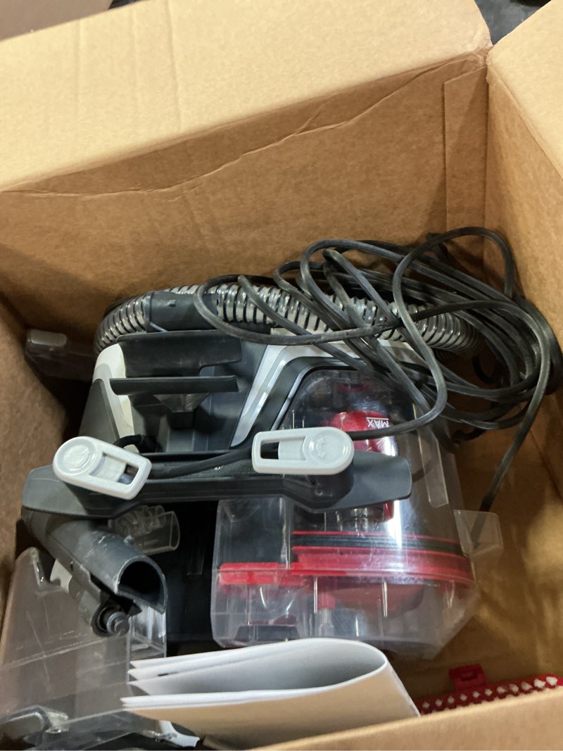 Condition photo showing As Is for Hoover CleanSlate Plus Portable Carpet + Upholstery Spot Cleaner Machine, Powerful Suction with Versatile Tools, Pet Stain Remover, Car and Auto Detailer, Pair with Hoover Carpet Cleaner Solution