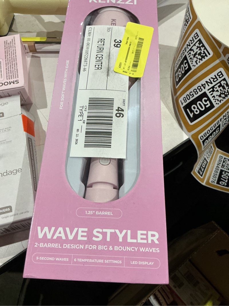 Condition photo showing Good Condition for kenzzi wave styler 2-barrel hair waver, 1.25 in, 6 heat settings, pink