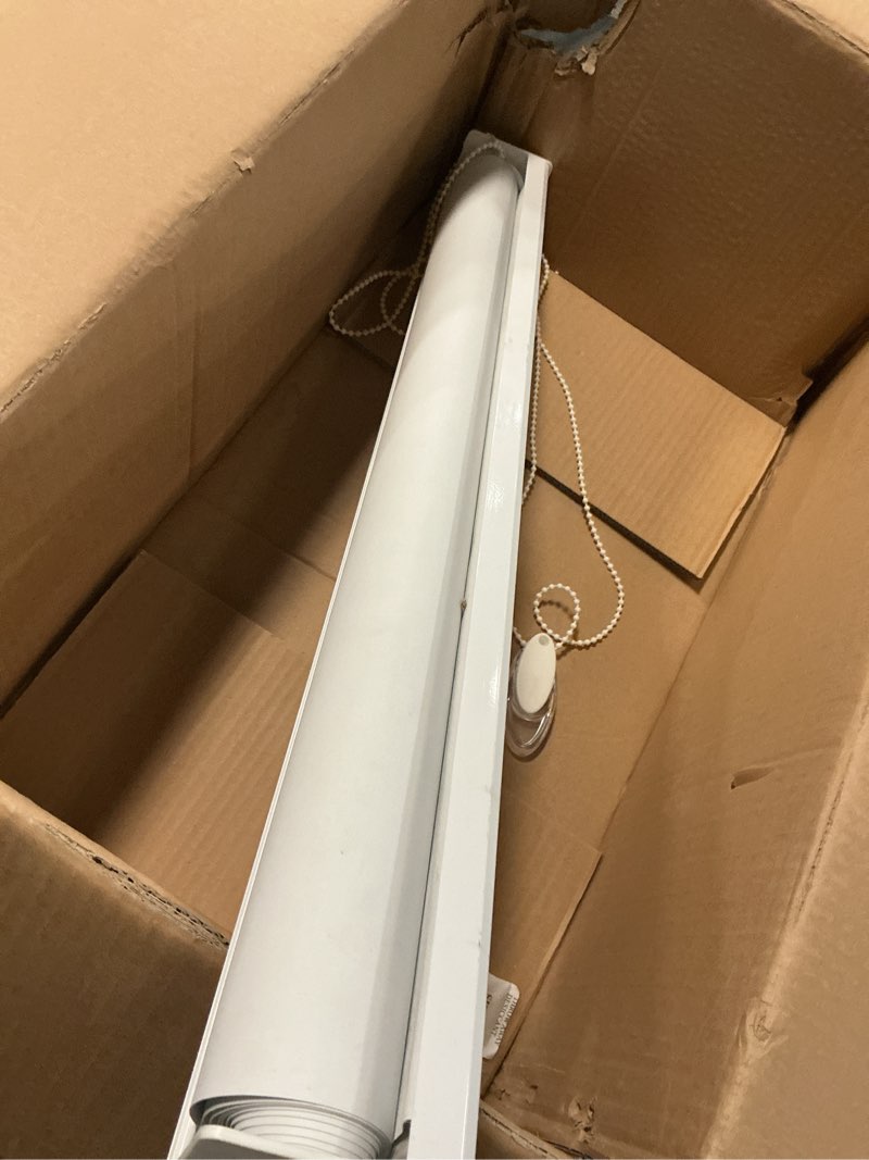 Condition photo showing Good Condition for lazblinds 100% blackout roller shades, no tools no drill cordless blinds for windows, thermal insulated uv protection privacy window shades for bedroom (36''w x 72''h, white) white 36''w x 72''h