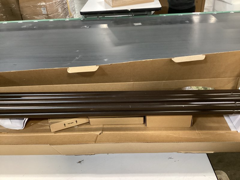 Condition photo showing Good Condition for KAMANINA Double Curtain Rod 72 to 144 Inches(6-12 Feet) Antique Bronze Curtain Rods for Windows 66 to 120 Inches, 7/8 Inch Heavy Duty Drapery Rod with Twisted Cage Finials Antique Bronze 72-144"