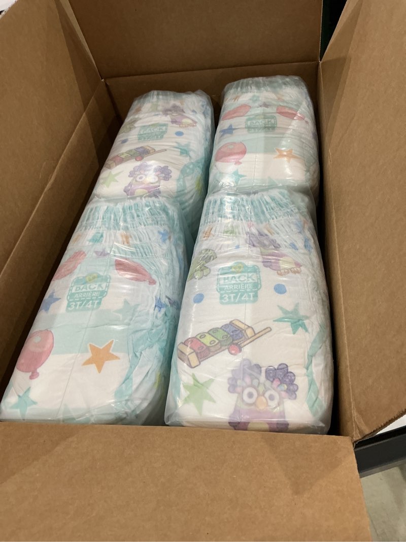 Condition photo showing New/Like New for pampers training pants - easy ups boys & girls bluey - size 3t-4t, 124 count, children's potty underwear (packaging may vary) 3t-4t 124
