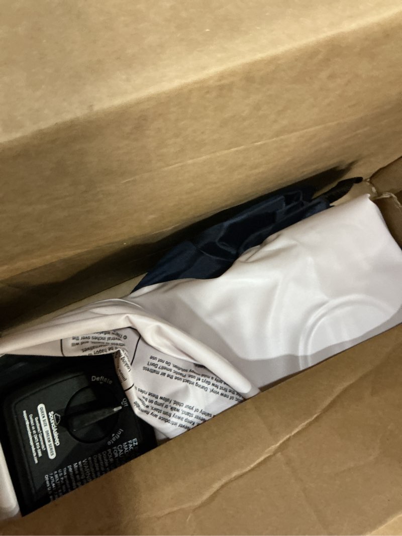 Condition photo showing As Is for SoundAsleep Products Dream Series Luxury Air Mattress, ComfortCoil Technology, Built-in High Capacity Pump for Home, Camping- Double Height, Adjustable, Inflatable Blow Up, Portable (Queen Size) Queen Blue