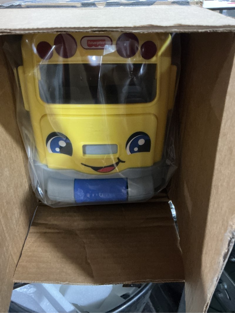 Condition photo showing As Is for Fisher-Price Little People Toddler Toy Big Yellow School Bus & Community Heroes Set, Musical Pull-Along Vehicle & Figures for Kids Ages 1+ Years (Amazon Exclusive)