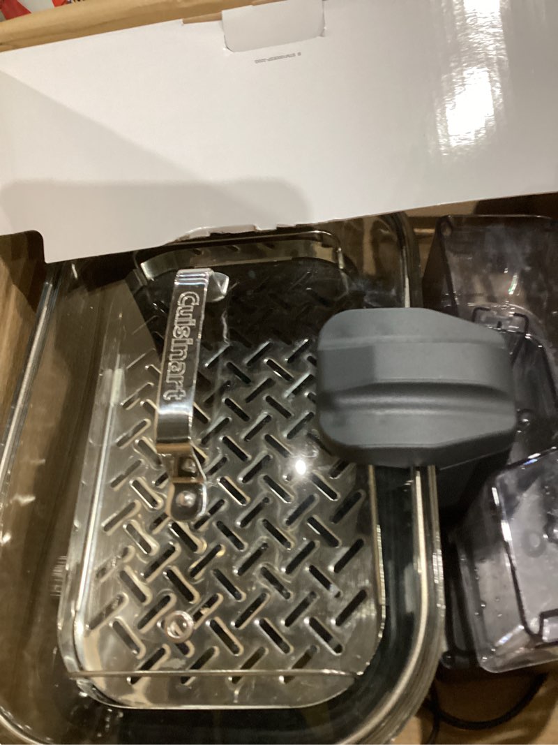 Condition photo showing As Is for Cuisinart Cookfresh Digital Glass Food Steamer for Cooking, 5-Liter Vegetable Steamer with 5 Pre-Programmed Settings, Keep Warm Function, Audible Alert, Dishwasher-Safe Pot, STM-1000, Stainless Steel