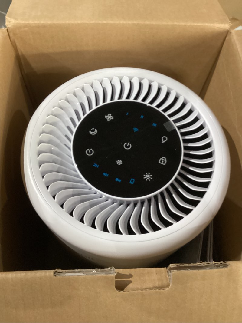 Condition photo showing Good Condition for levoit air purifier for home bedroom dorm room, smart & voice control, aham verifide, 3-in-1 filter with hepa sleep mode, for pollen, pollutants, smoke, dander, dust, core 200s-p, white white wifi enabled purifier