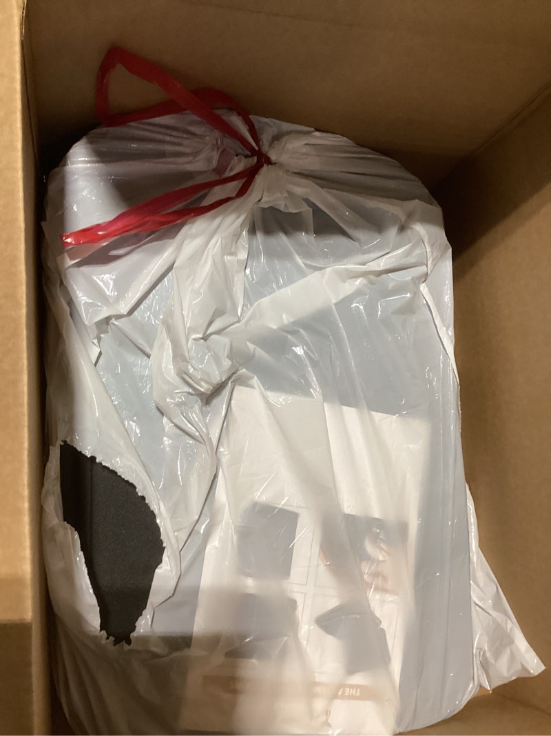 Condition photo showing As Is for BALEINE Laundry Hamper with Lid, Tall Laundry Baskets with Bamboo Pull Handles, Large Laundry Bin with Internal Support (36 Gal/140L, Black) 140 liters Black