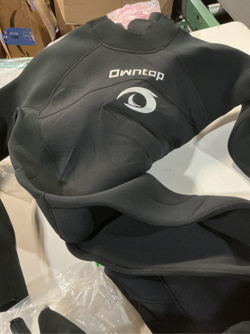 Condition photo showing Good Condition for owntop wetsuit 5mm neoprene diving suit for mens womens - thicken full wet suit, back zip long sleeve upf50+ keep warm swimwear for scuba surfing swimming diving snorkeling water sports xx-large women black