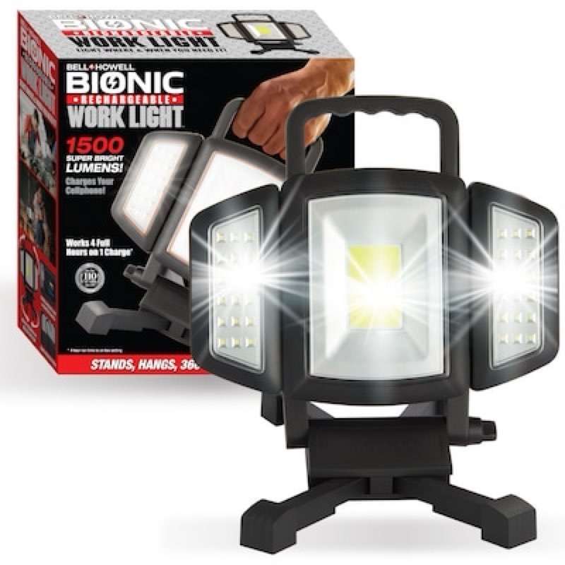 bell + howell 1-ft 1500 lumens black led task garage shop light