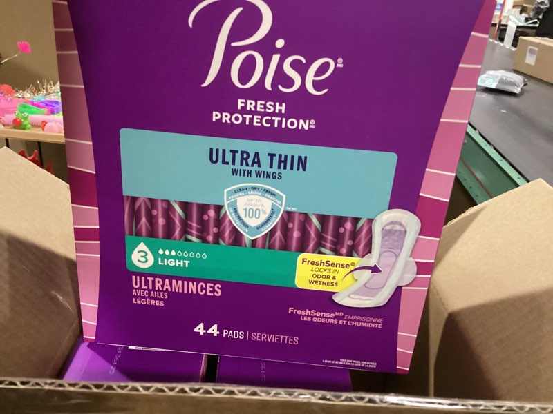 Condition photo showing New/Like New for Poise Ultra Thin Incontinence & Postpartum Pads with Wings for Bladder Leaks, 3 Drop Light Absorbenc