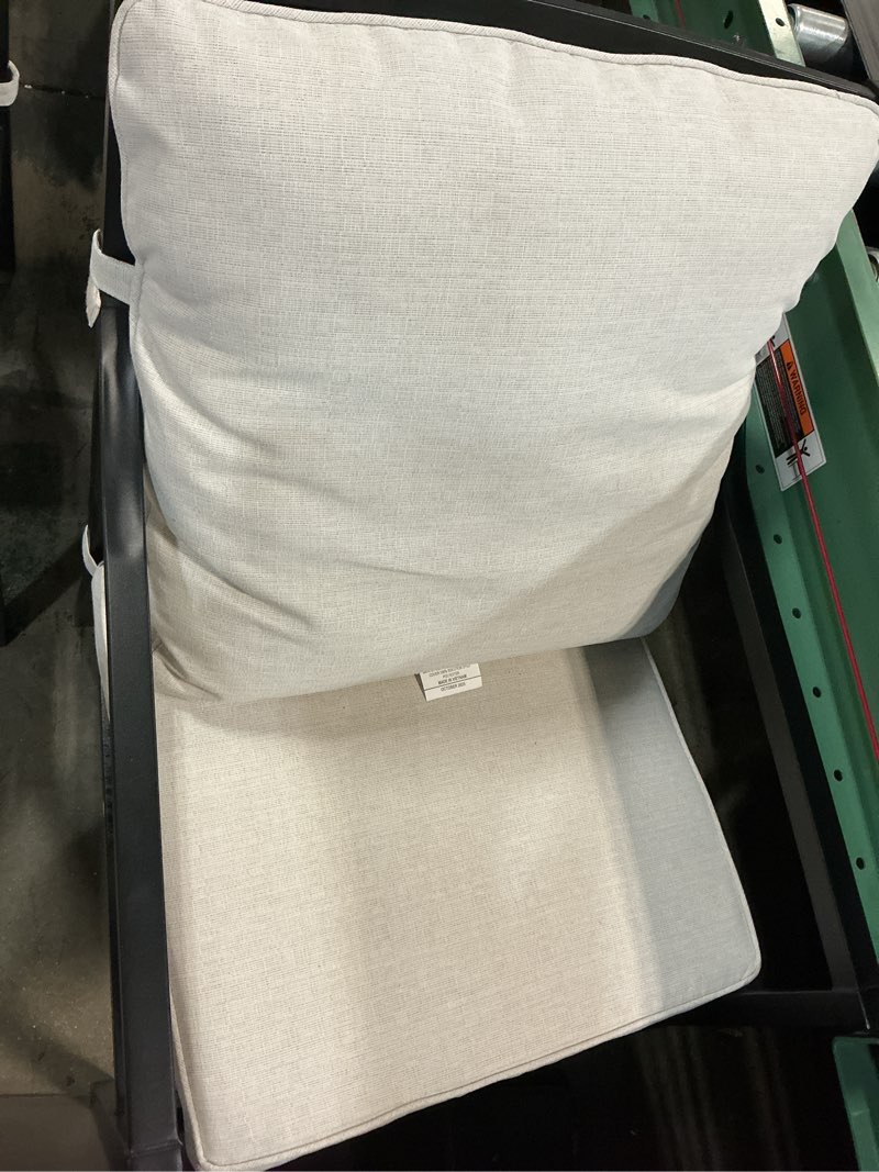 Condition photo showing Good Condition for my texas house cambria steel outdoor patio dining chair, white/black