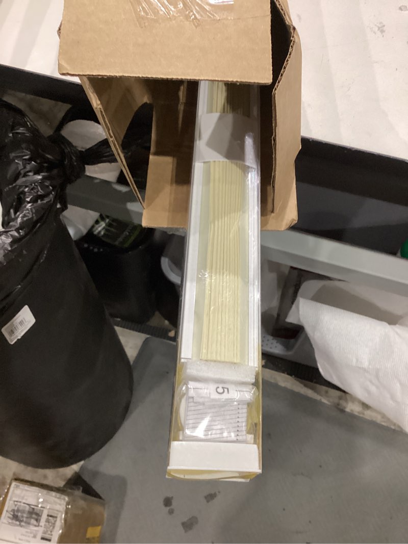 Condition photo showing New/Like New for lazblinds tool-free cordless pleated shades with suction cups light filtering top down bottom up pleated blinds for window size 34" w x 64" h, cream cream 34" w x 64" h