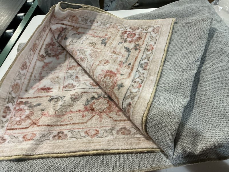 Condition photo showing Good Condition for padoor 5x7 area rug,rugs for living room,soft pink rugs for bedroom,machine washable rug non slip carpet for dining room living room bedside office pink 5' x 7' (rectangular)