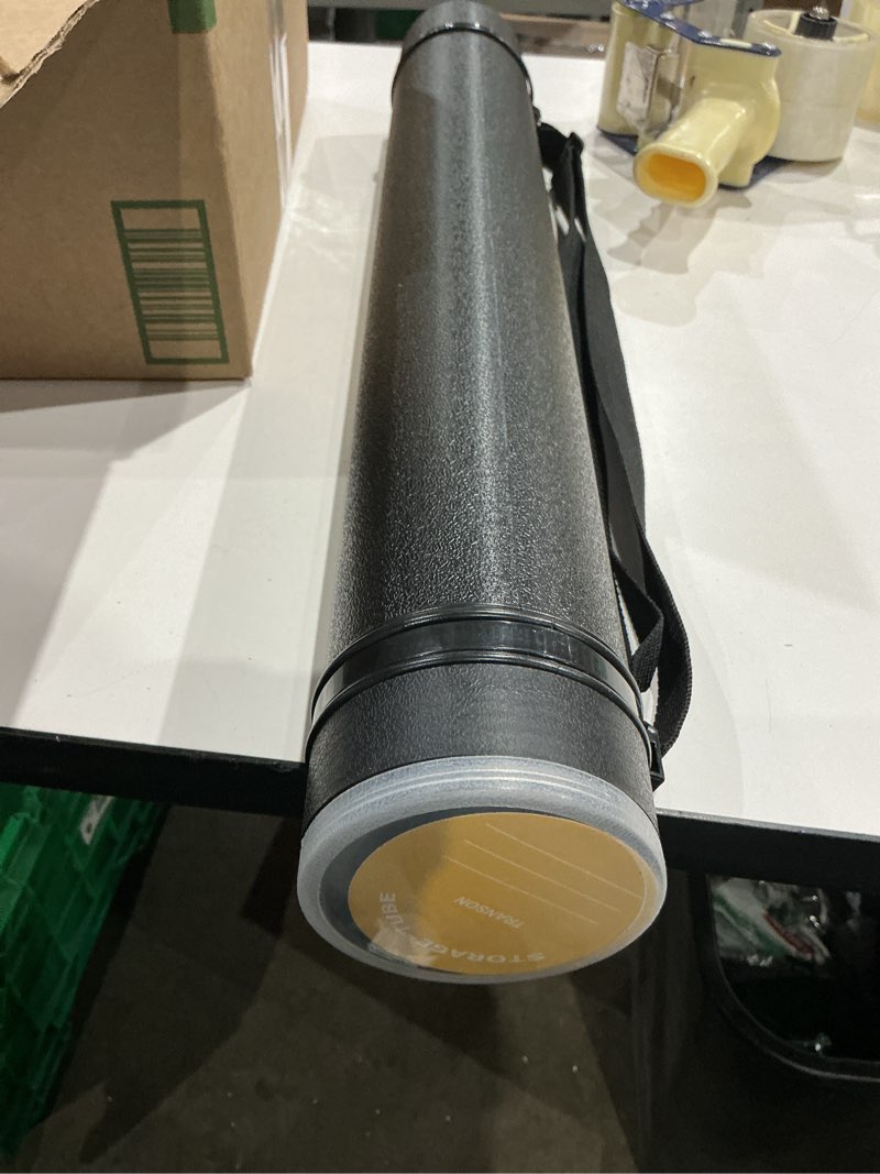 Condition photo showing Good Condition for not exact but similar to transon durable poster storage tube with straps extendable for blueprints, artwork, maps, posters color black 1 pack-black