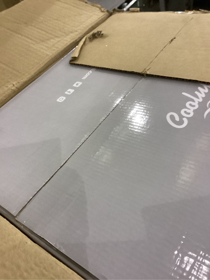 Condition photo showing As Is for Cooluli 15L Mini Fridge for Bedroom, Car, Office Desk & College Dorm - 12V Portable Cooler & Warmer for Food, Drinks, Skincare - AC/DC Small Refrigerator with Glass Front, White 15 Liter White